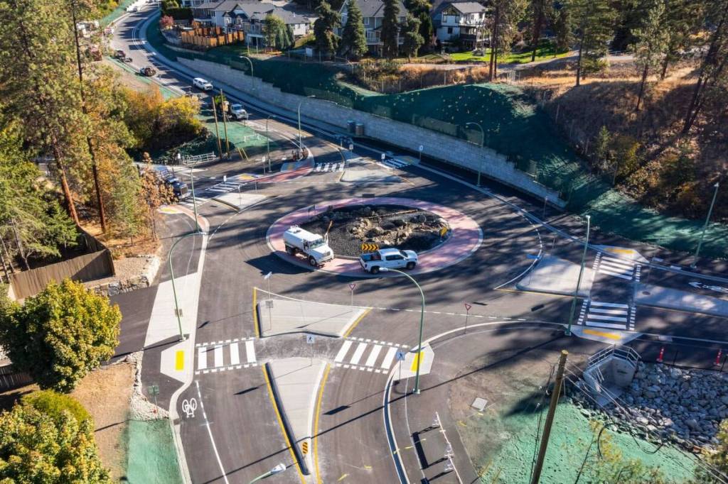 The Chute Lake Road roundabout is completed and open to the public.