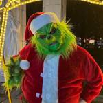 Stan Schinners dressed as the Grinch poses for a holiday snap in Langford&rsquo;s Veterans Memorial Park. (Ben Fenlon/Goldstream Gazette)