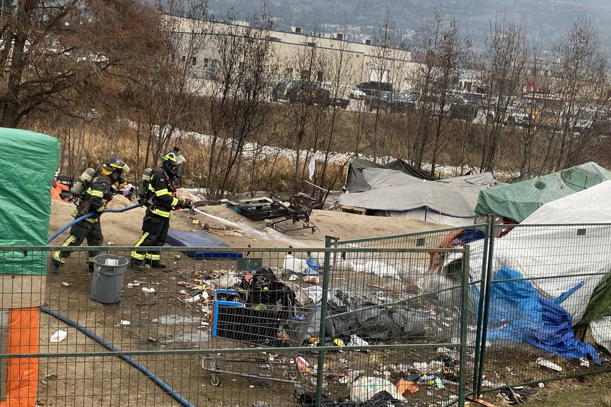 Penticton Fire Department called again to unhoused encampment