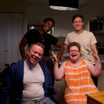 The Mildlife family: Cory Thibert, top right, stands beside Ivy Charles, who plays Lawrence&rsquo;s girlfriend, and Adam Grant Warren and Lianne Crowe, who play his parents. (Courtesy Cory Thibert)