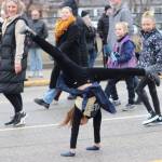 Some athletic youngsters were demonstrating their skills along the parade route. (Brendan Shykora/Morning Star)