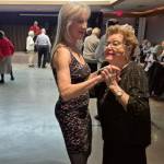 Coldstream&rsquo;s Simone Huhtala (right) enjoys a spin around the dance floor with Sandy Young on the occasion of her 103rd party. Close to 100 friends and family gathered at Vernon&rsquo;s Schubert Centre Friday, Feb. 20, for the party. (Roger Knox - Morning Star)