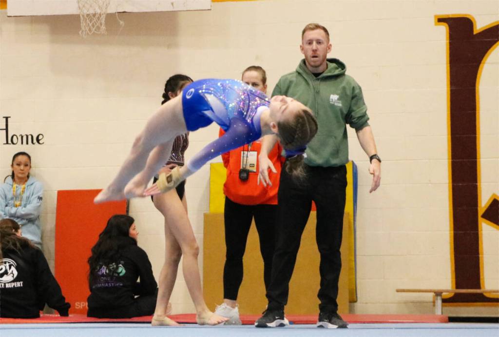 Gymnasts put on an impressive performance at the Rossland Secondary School gym. (Jim Bailey photos)