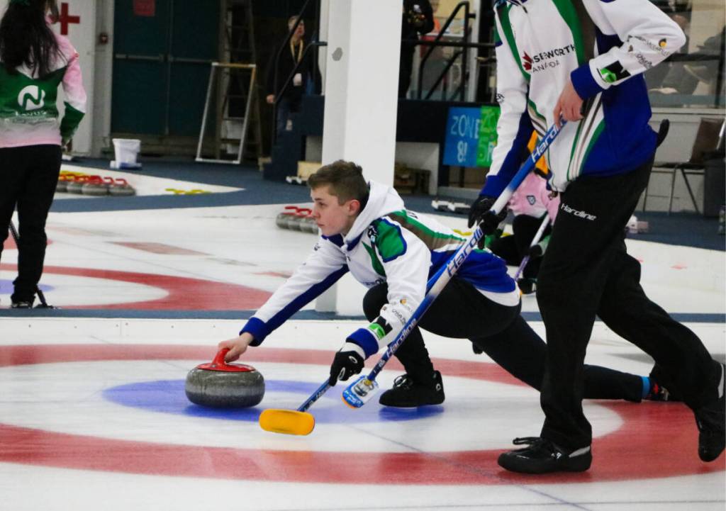 The Fraser Valley Zone 3 men&rsquo;s team won gold taking a close 7-6 final over Zone 2 Thompson-Okanagan curlers at the Trail Curling Centre. (Jim Bailey/Trail Times)