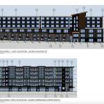 Renderings of residential and hotel fronts for proposed development on Hwy 97 and Okanagan Centre Road East. (District of Lake Country)