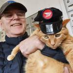 Whonnock resident Paul Stanley holds Sid, the honorary postmaster for the Whonnock Post Office. (Colleen Flanagan/The News)