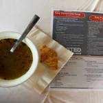 The soup lunch prepared by Chef Jeremy Luypen for the Nourish and Thrive event held in West Kelowna on Mar. 9, 2026. (Brittany Webster/Black Press)