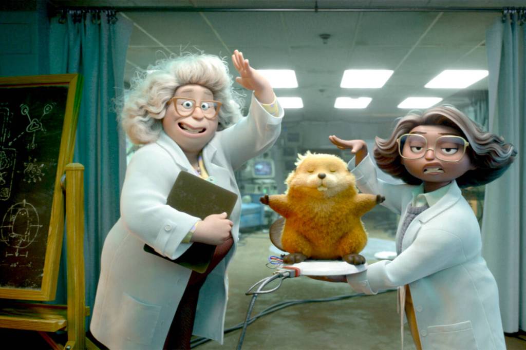 Dr. Sam and Nisha are human characters in Pixar&rsquo;s new animated &ldquo;Hoppers&rdquo; movie. (Pixar/Special to Langley Advance Times)